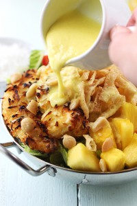 Piña Colada Chicken Salad recipe by Creme De La Crumb.